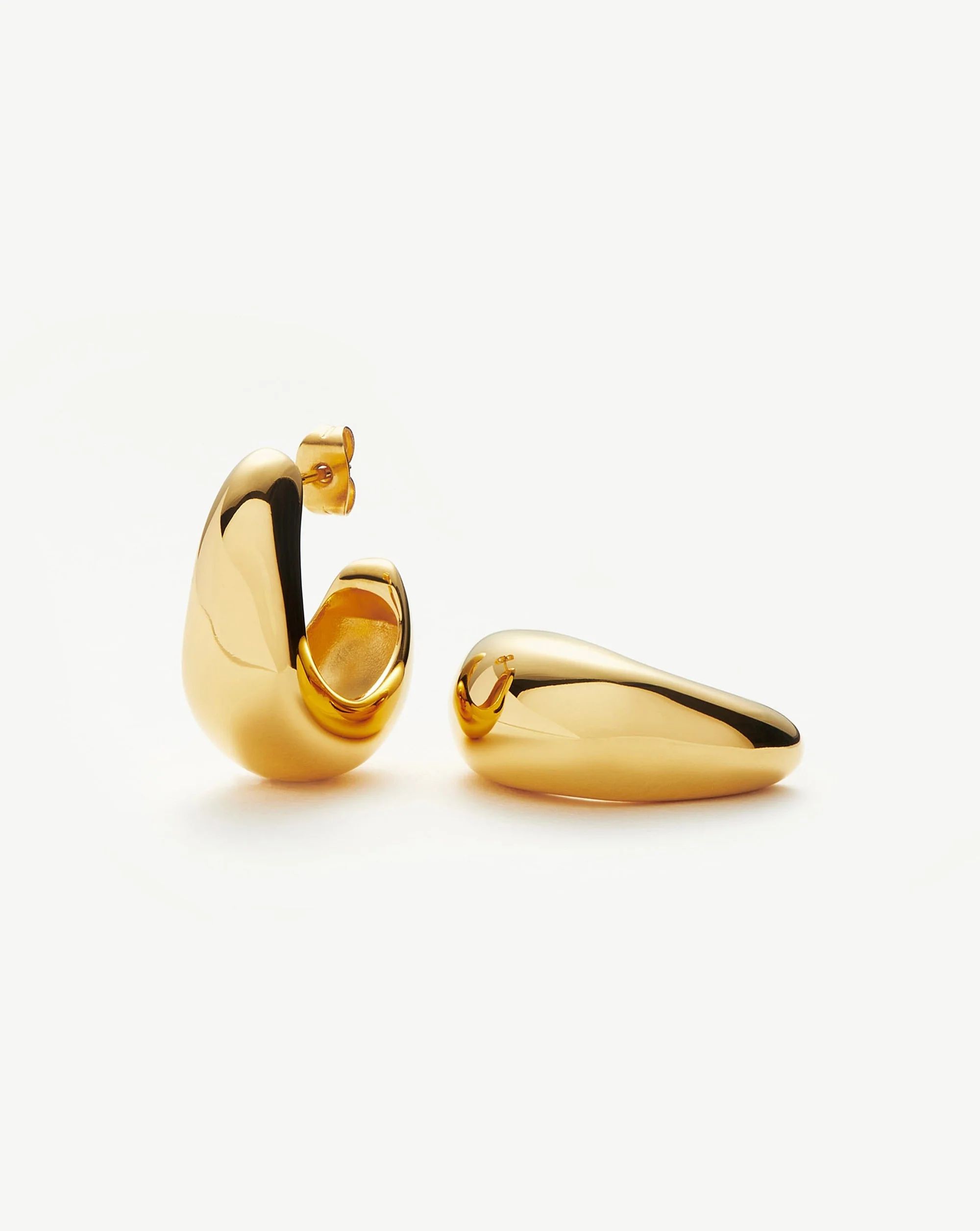Dome Medium Hoop Earrings | 18ct Gold Plated | MIssoma UK