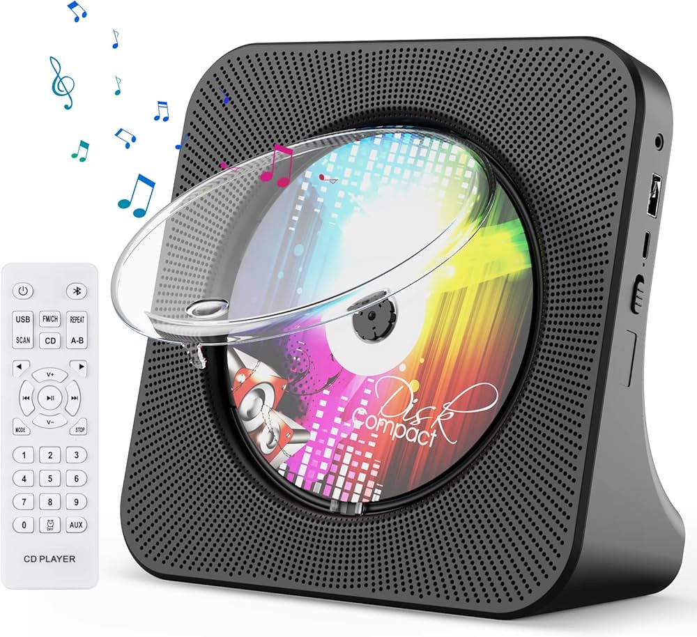 Gueray Portable CD Player, Bluetooth CD Kpop Player for Desktop with HiFi Sound Speaker, FM Radio... | Amazon (US)