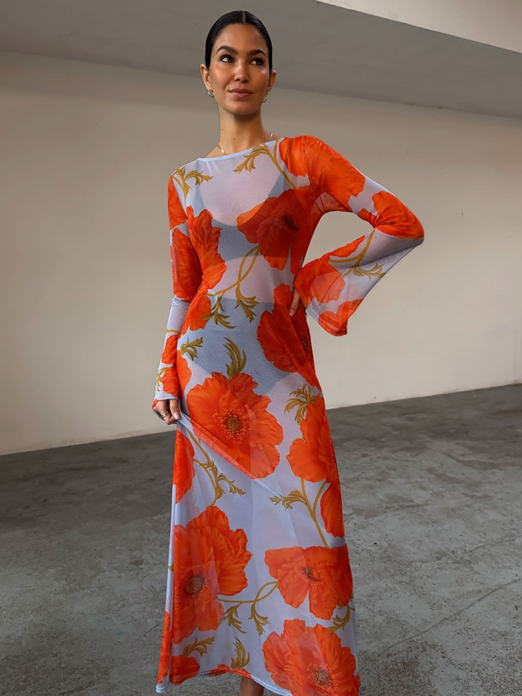 Never Fully Dressed Never Fully Dressed Blue Blue Poppy Aria Mesh Dress | Next US