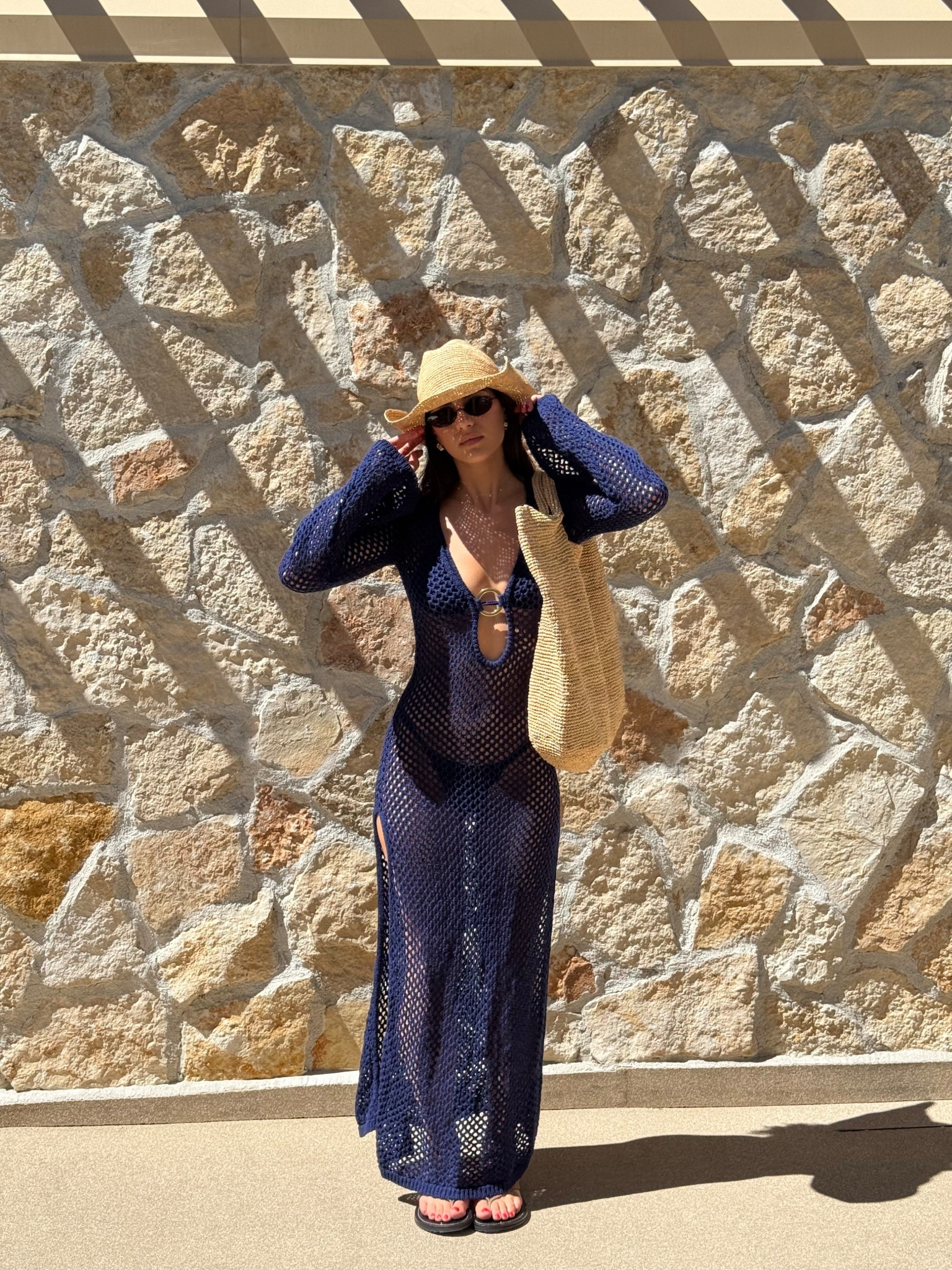 Swim - medium
Dress - small
Shoes - 41
Hat - OS
Bag - large 