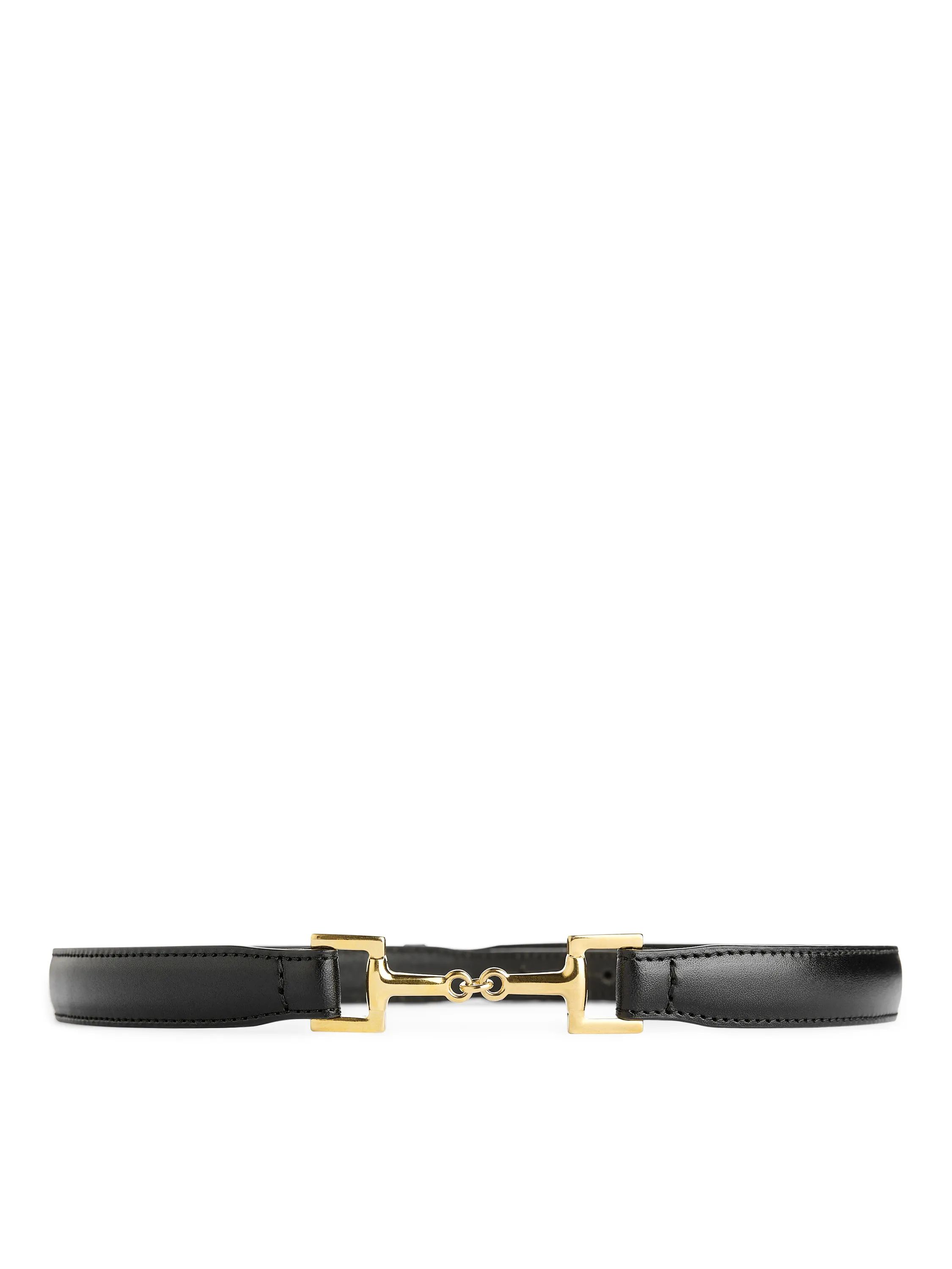 Horsebit Buckle Leather Belt - Black - ARKET WW | ARKET (US&UK)