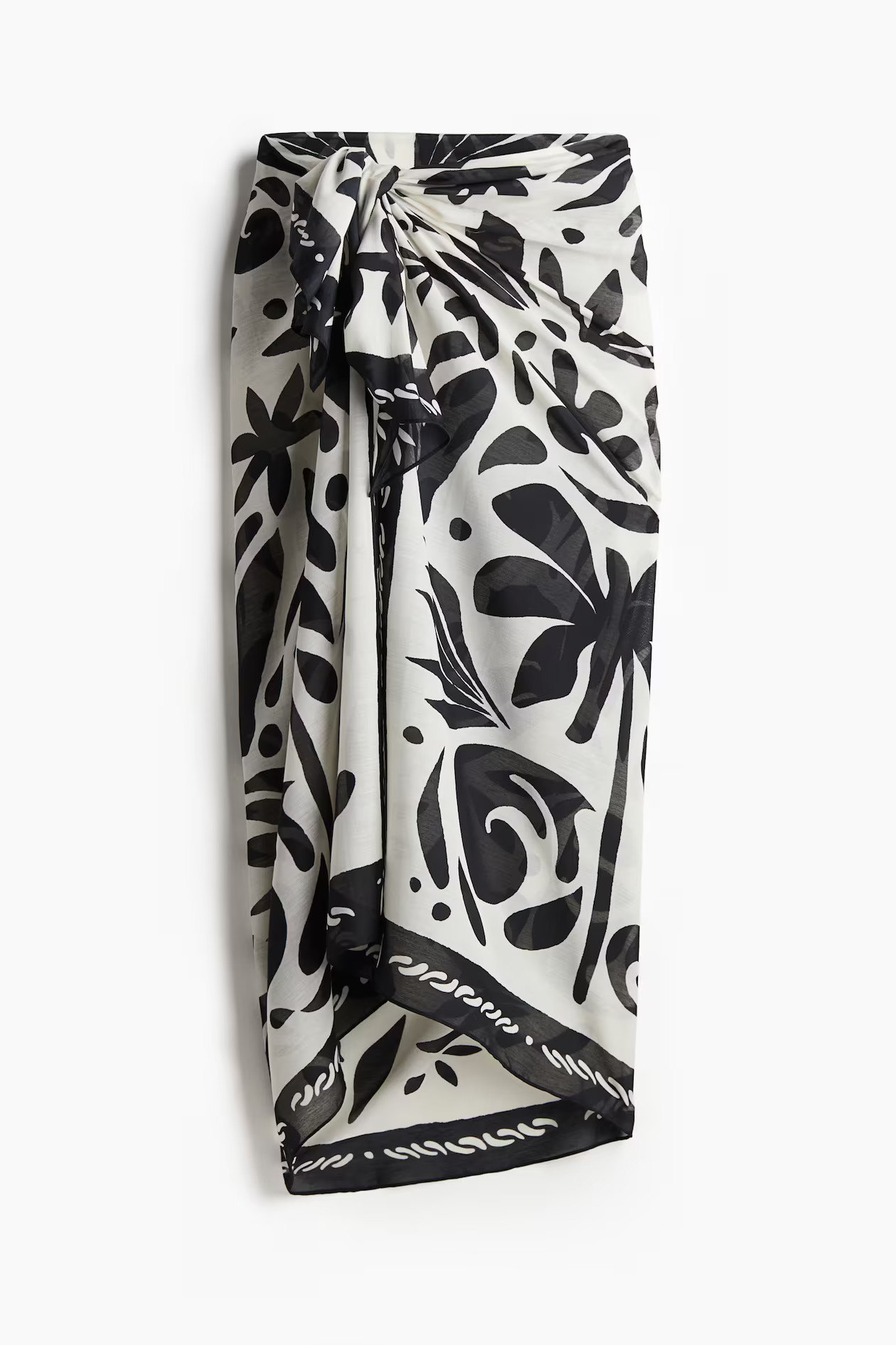 Sarong - White/black patterned - Ladies | H&M US | H&M (US + CA)