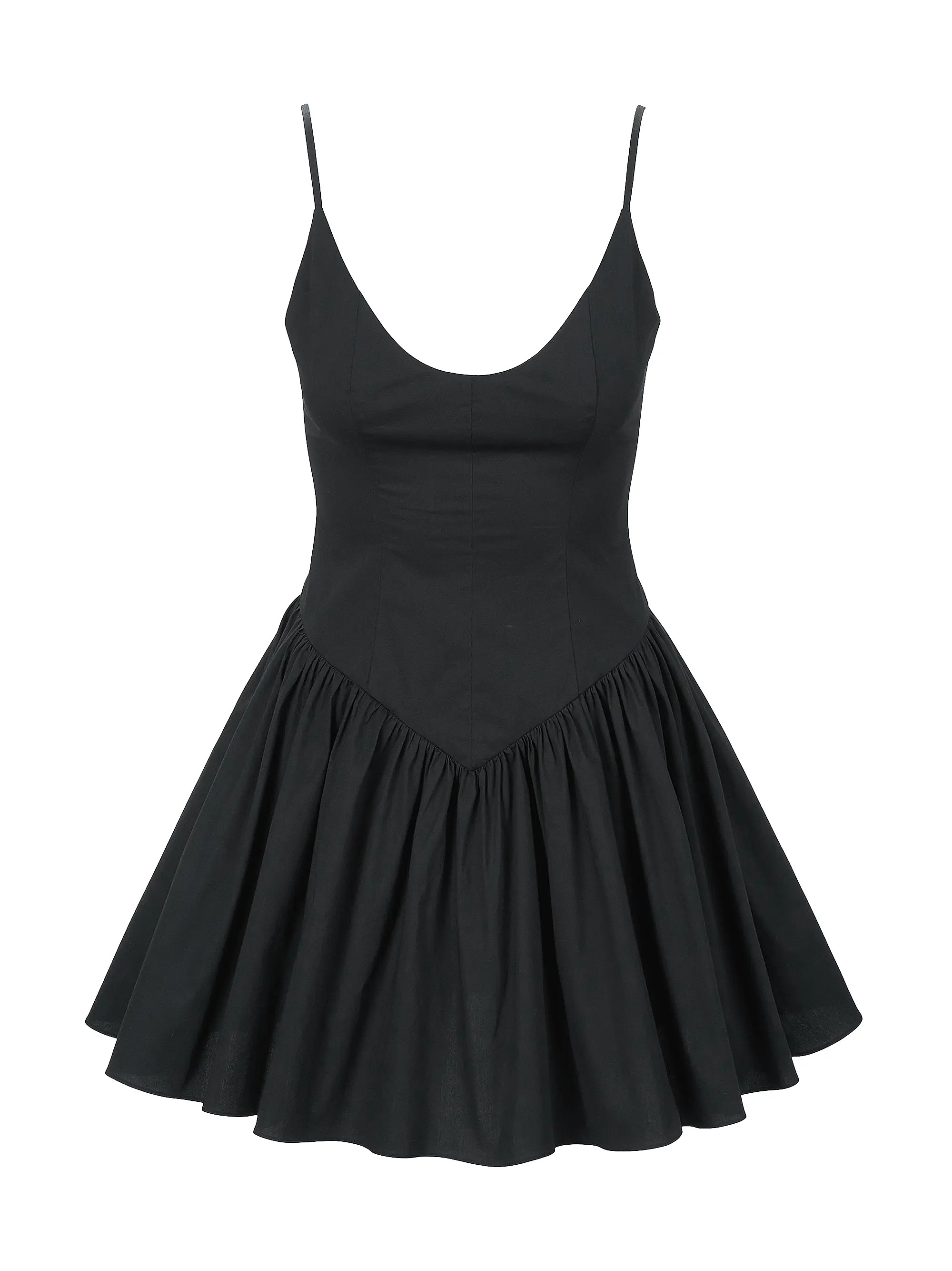 StaudDena Stretch-Cotton Fit & Flare Minidress | Saks Fifth Avenue