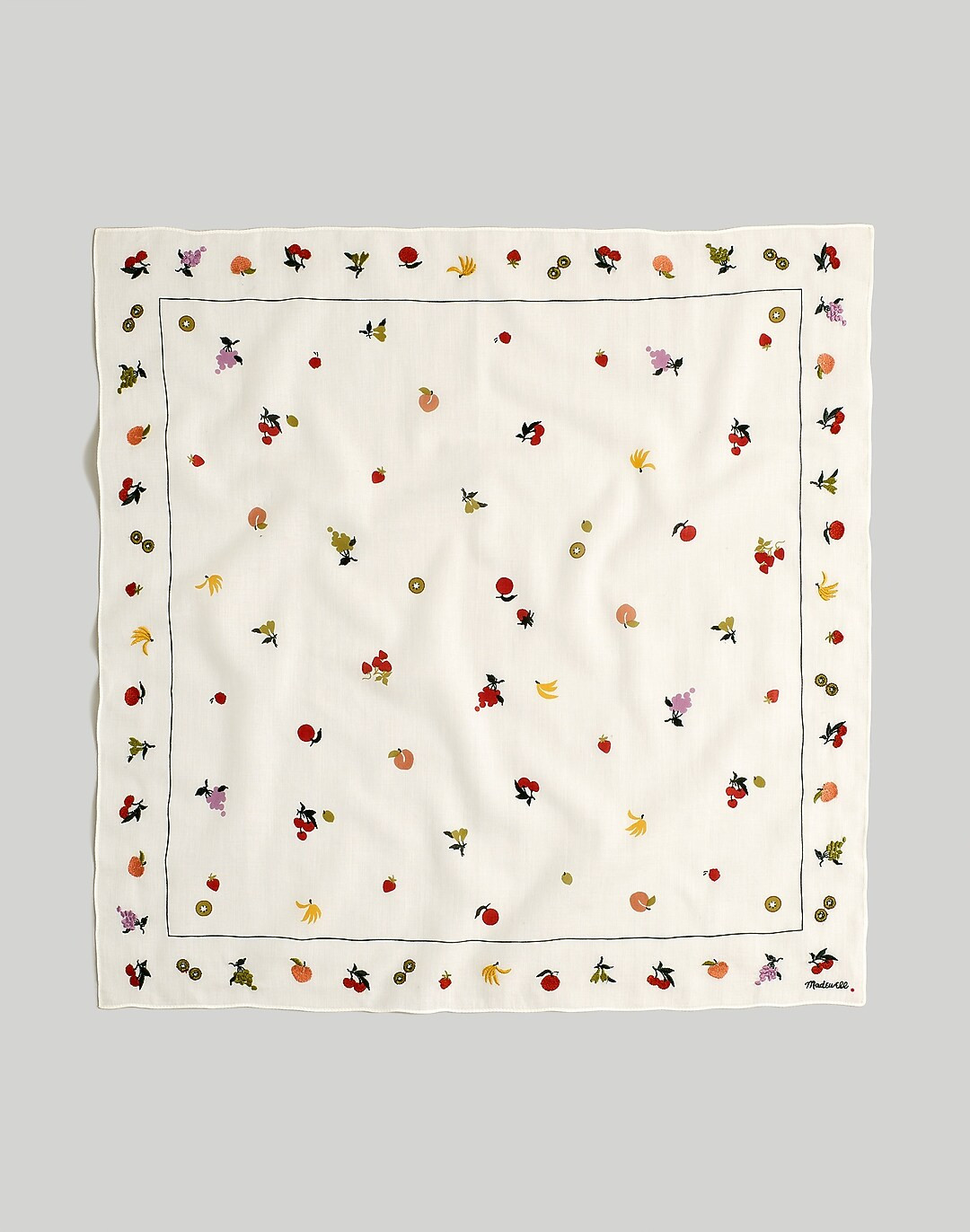 Embroidered Organic Cotton Bandana | Madewell