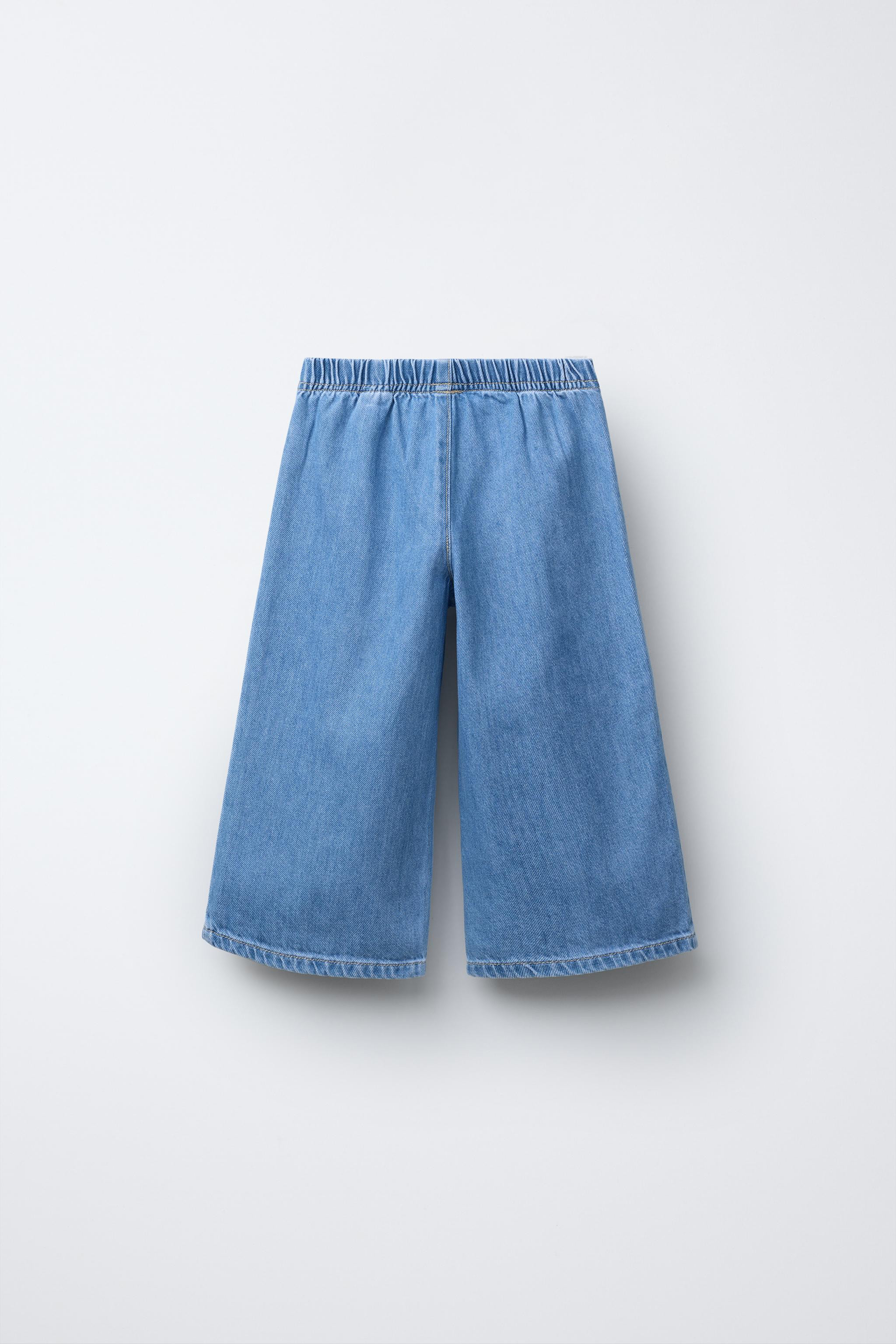 DENIM PLEATED CULOTTES | Zara US