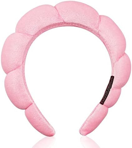 HitModa Spa Headbands for Washing Face or Facial Makeup Headbands Bubble Skincare Headbands Drunk Elephant Terry Cloth Puffy Headbands for Mask Skin Treatment | Amazon (US)