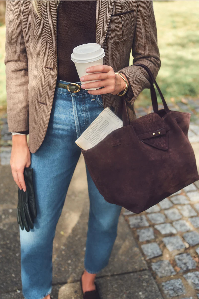 Espresso Suede Blaine Tote | Tuckernuck (US)