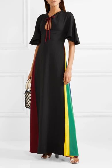 Color-block crepe maxi dress | NET-A-PORTER (UK & EU)