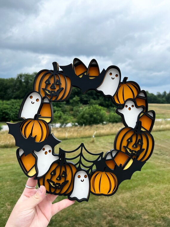 Halloween Wreath  Halloween Door Decor  Spooky Wreath - Etsy | Etsy (US)