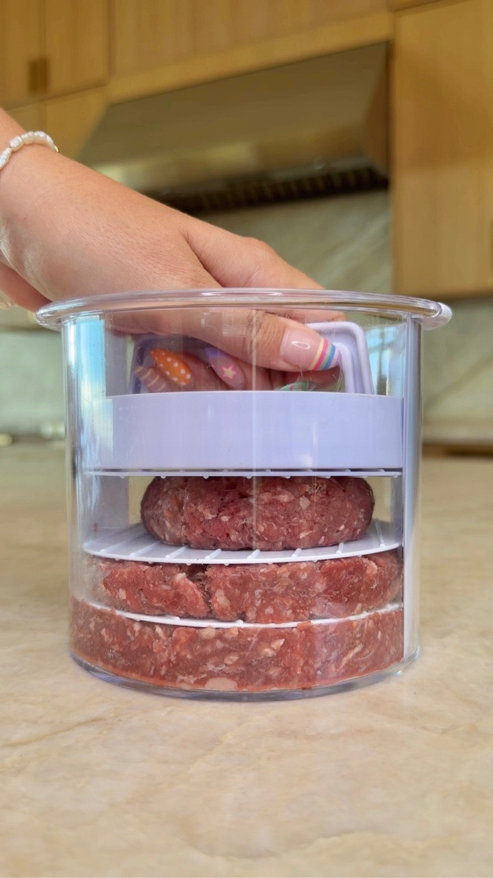 Burger patty maker! This makes meal prep so much easier! Make perfectly shaped burgers, stack them, and freeze them until you’re ready to grill!

#LtkHome #LTKKitchenFinds #mealprepmadeeasy#kitchengadget