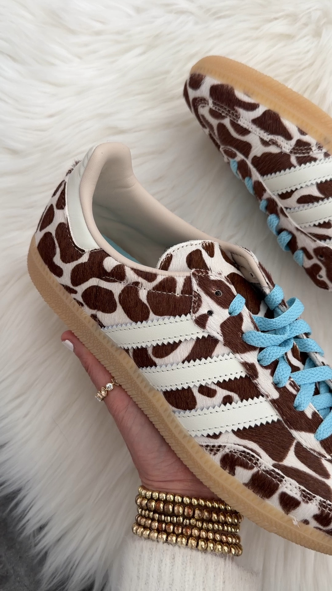Adidas handball spezial animal print sneaker and went down a half size 