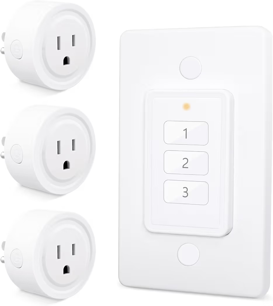 LoraTap Wireless Wall-Switch Remote Control Outlet, 3 Pack | Amazon (US)