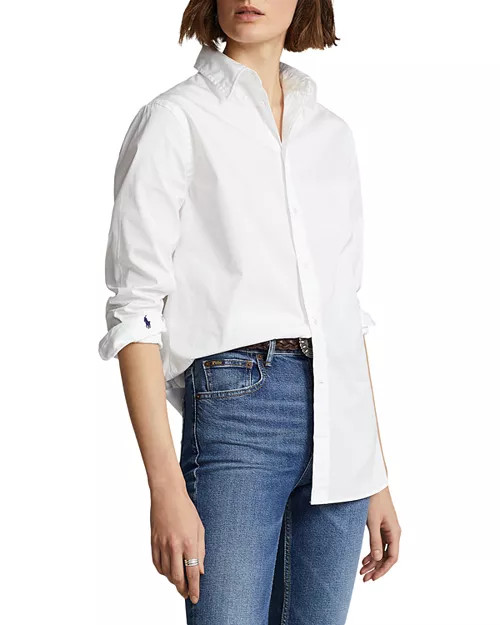 Ralph Lauren Striped Long Sleeve Cotton Shirt  | Bloomingdale's Women | Bloomingdale's (US)