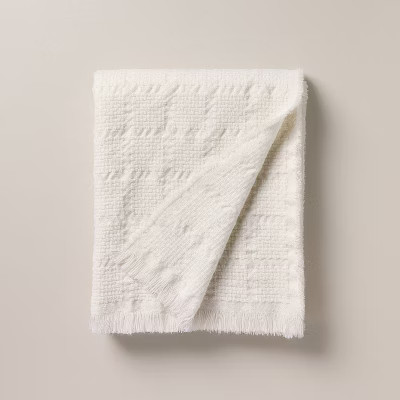 Woven Grid Throw Blanket Sour Cream - Hearth & Hand™ with Magnolia | Target