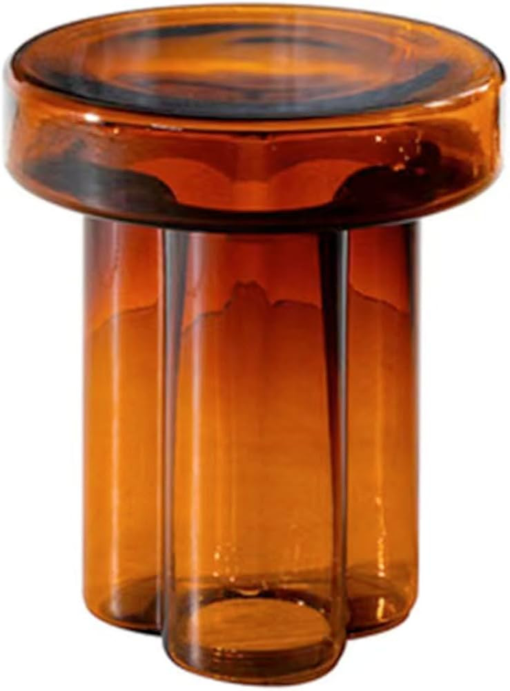 Coffee Table, Round Glass Side Table for Living Room, Modern Small End Table with Tempered Glass ... | Amazon (US)