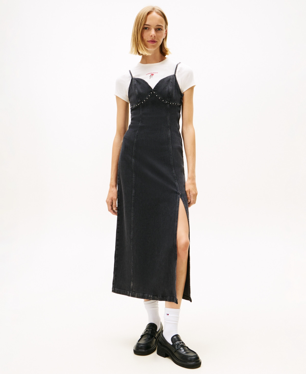Tommy Jeans Women's Maxi Dress - Denim Black | Macy's