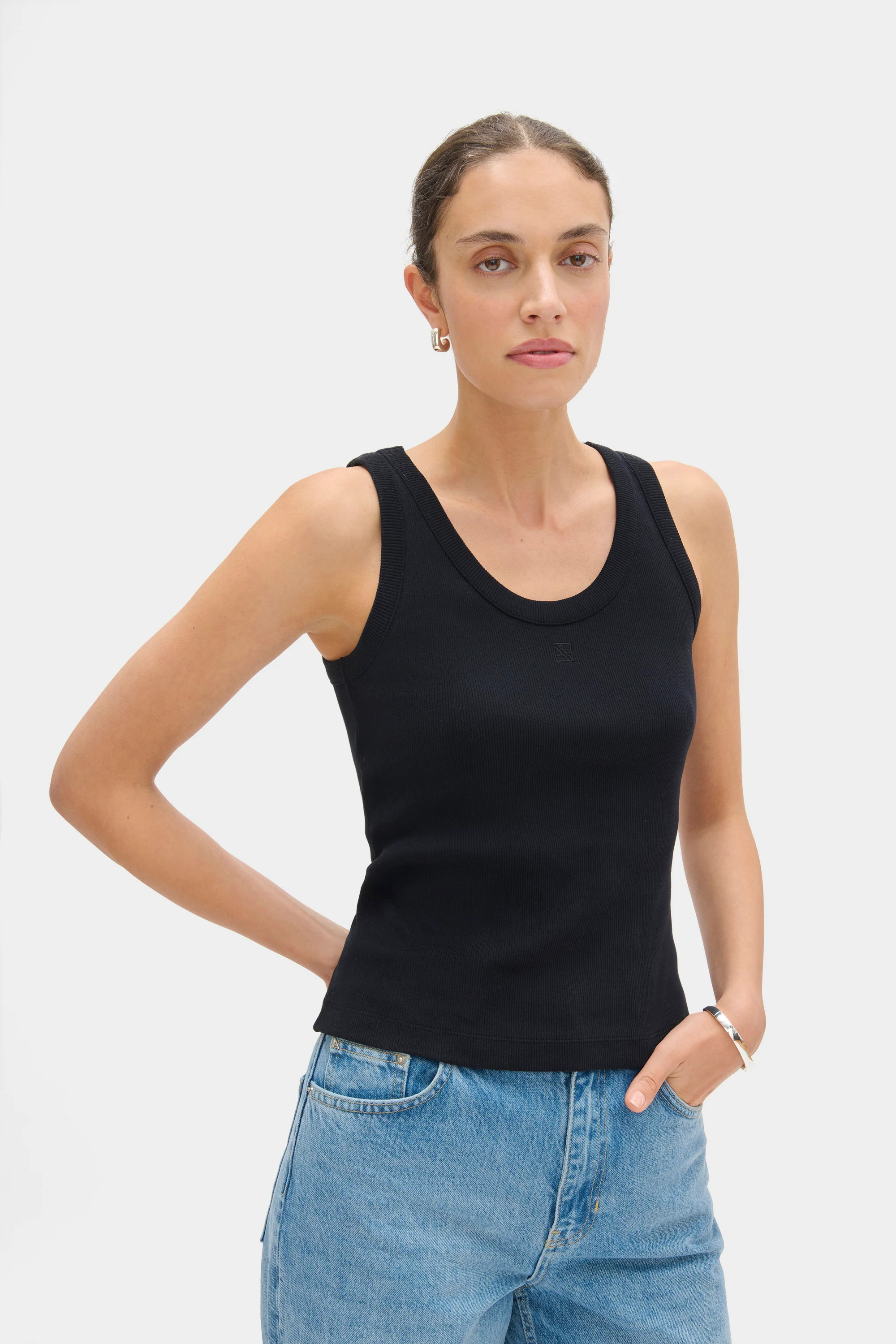 ALIGNE Rib Tank Top - Black | Phillipa | ALIGNE UK & EU