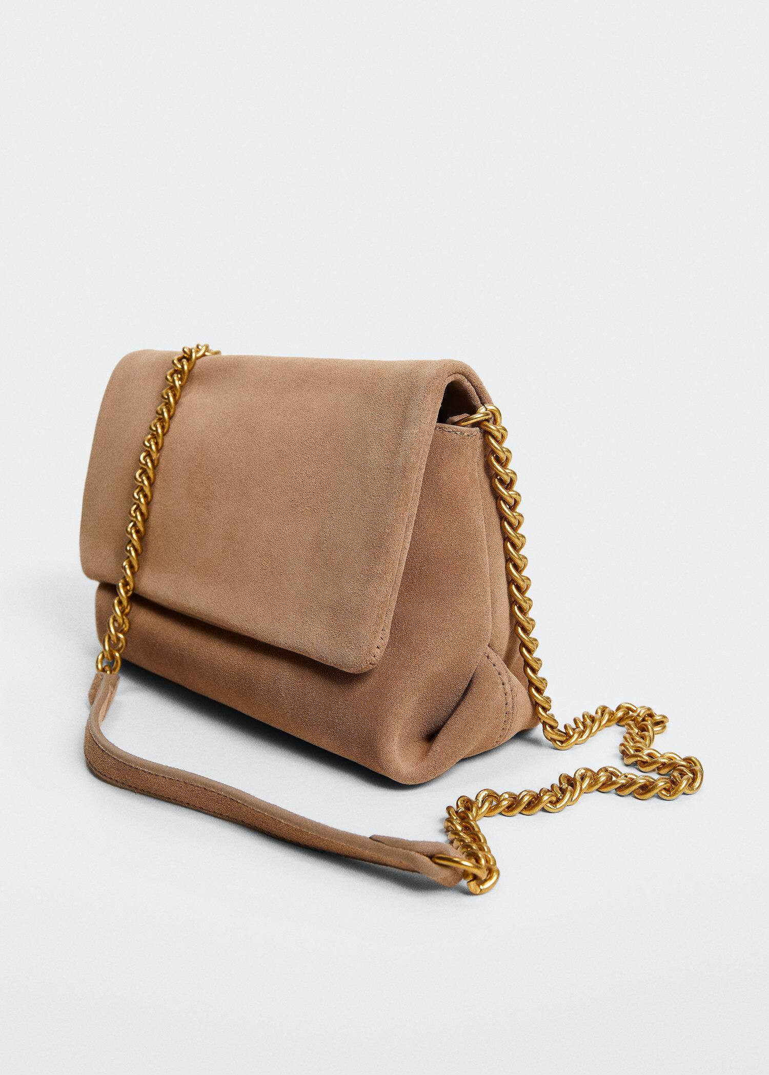 Chain leather bag -  Women | Mango USA | MANGO (US)