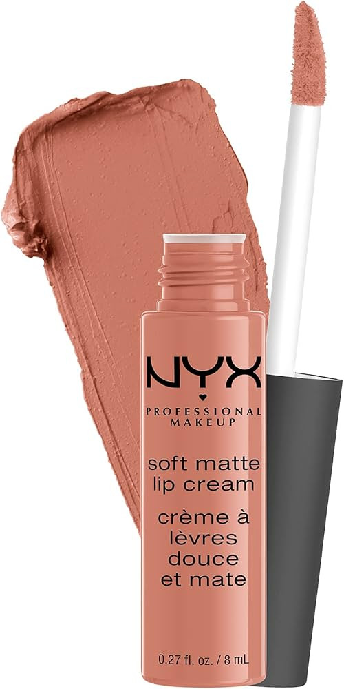 NYX PROFESSIONAL MAKEUP Soft Matte Lip Cream, Lightweight Liquid Lipstick - Athens (Matte Peach Beige) | Amazon (US)