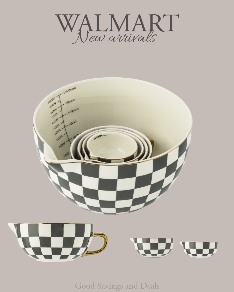 Checkered measuring bowls set from a Thyme & Table.

#LTKHome