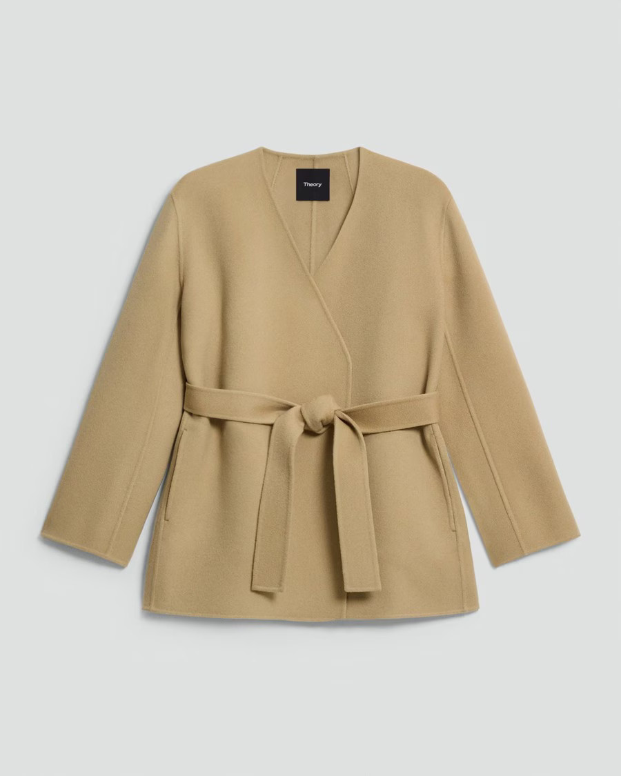 Cardigan Jacket in Double-Face Wool-Cashmere | Theory