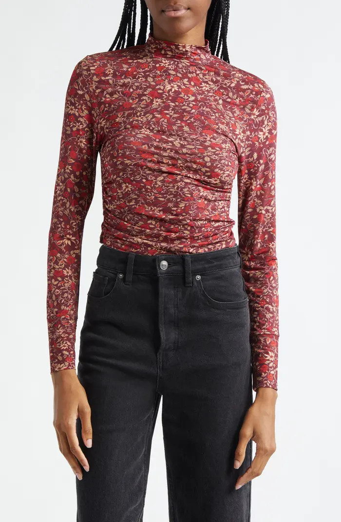 Mock Neck Long Sleeve Stretch Jersey Top | Nordstrom