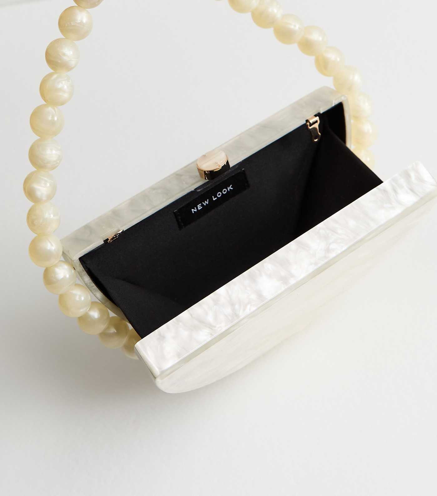 Cream Pearl Effect Box Clutch | New Look | New Look (UK)