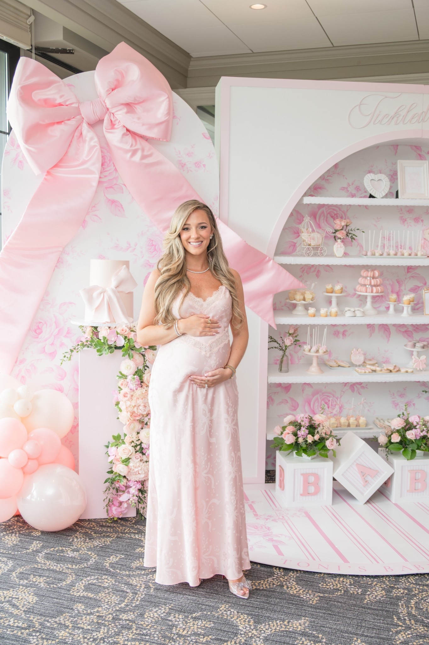 Still feeling so overwhelmed with love for our baby girl after my baby shower!👶🏼🎀 I really wanted a baby pink dress with bows & I couldn’t believe how perfect this Love Shack dress fit my theme🥰💖 ps - it’s on sale 👀 

#LTKBump #LTKBaby #LTKSaleAlert