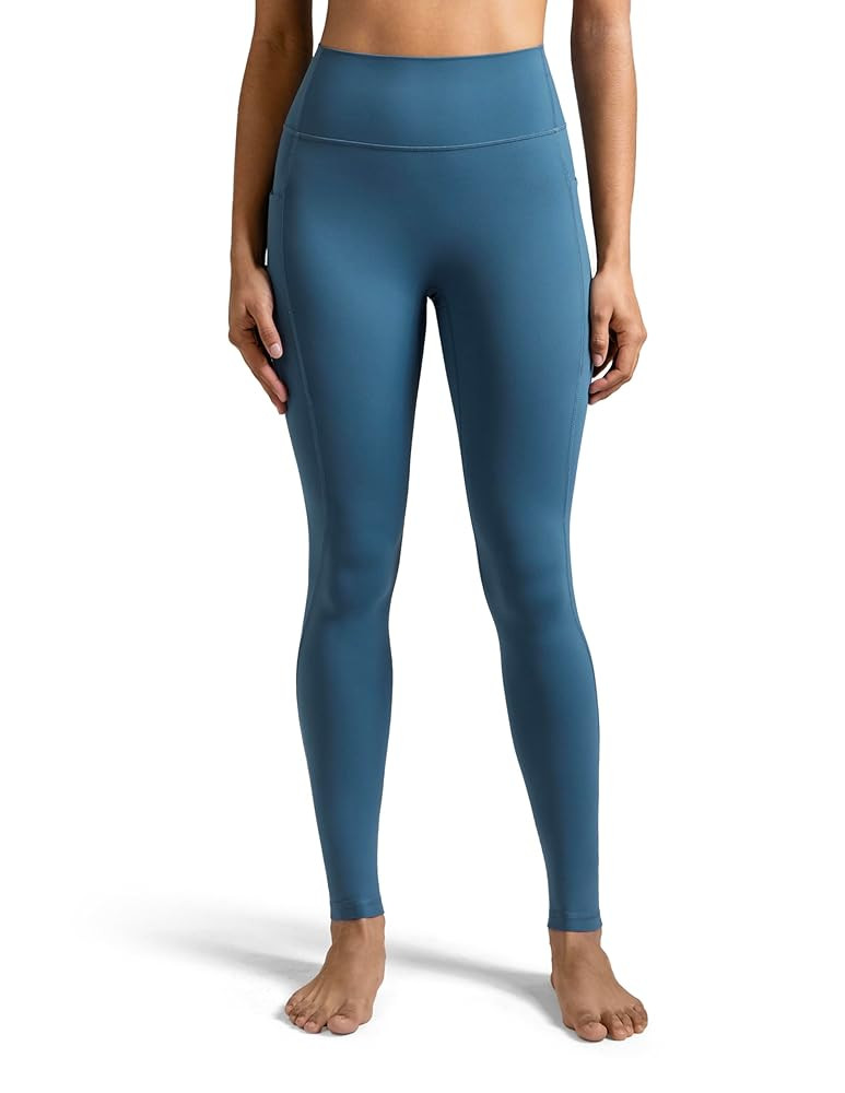 Colorfulkoala Dreamlux No Front Seam Leggings with Pockets for Women, High-Waisted Soft Yoga Pant... | Amazon (US)