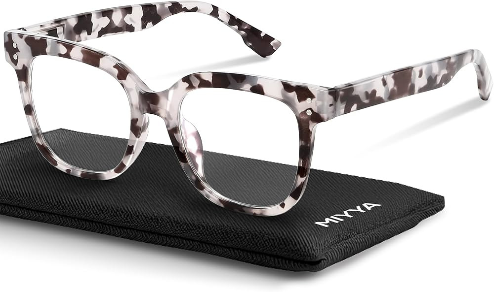 miyya Blue Light Glasses for Women & Men – Oversized UV & Blue Light Blocker Chunky Frames, All... | Amazon (US)
