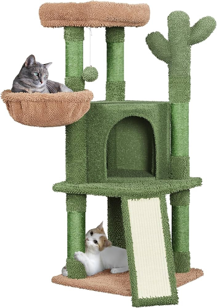 Yaheetech Cactus Cat Tree, 42in Cat Tower for Indoor Cats, Multi Level Kitten Condo Scratching Po... | Amazon (US)