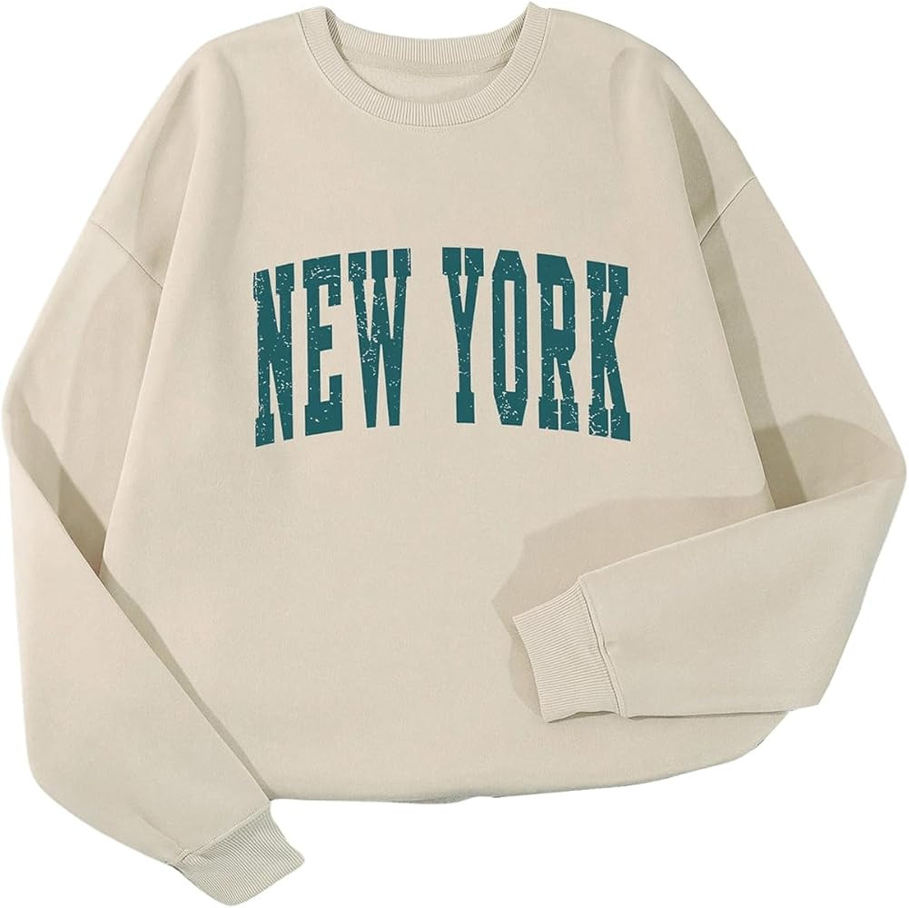 SOLY HUX Women's Graphic Oversized Crewneck Long Sleeve Casual Loose Pullover Los Angeles Califor... | Amazon (US)