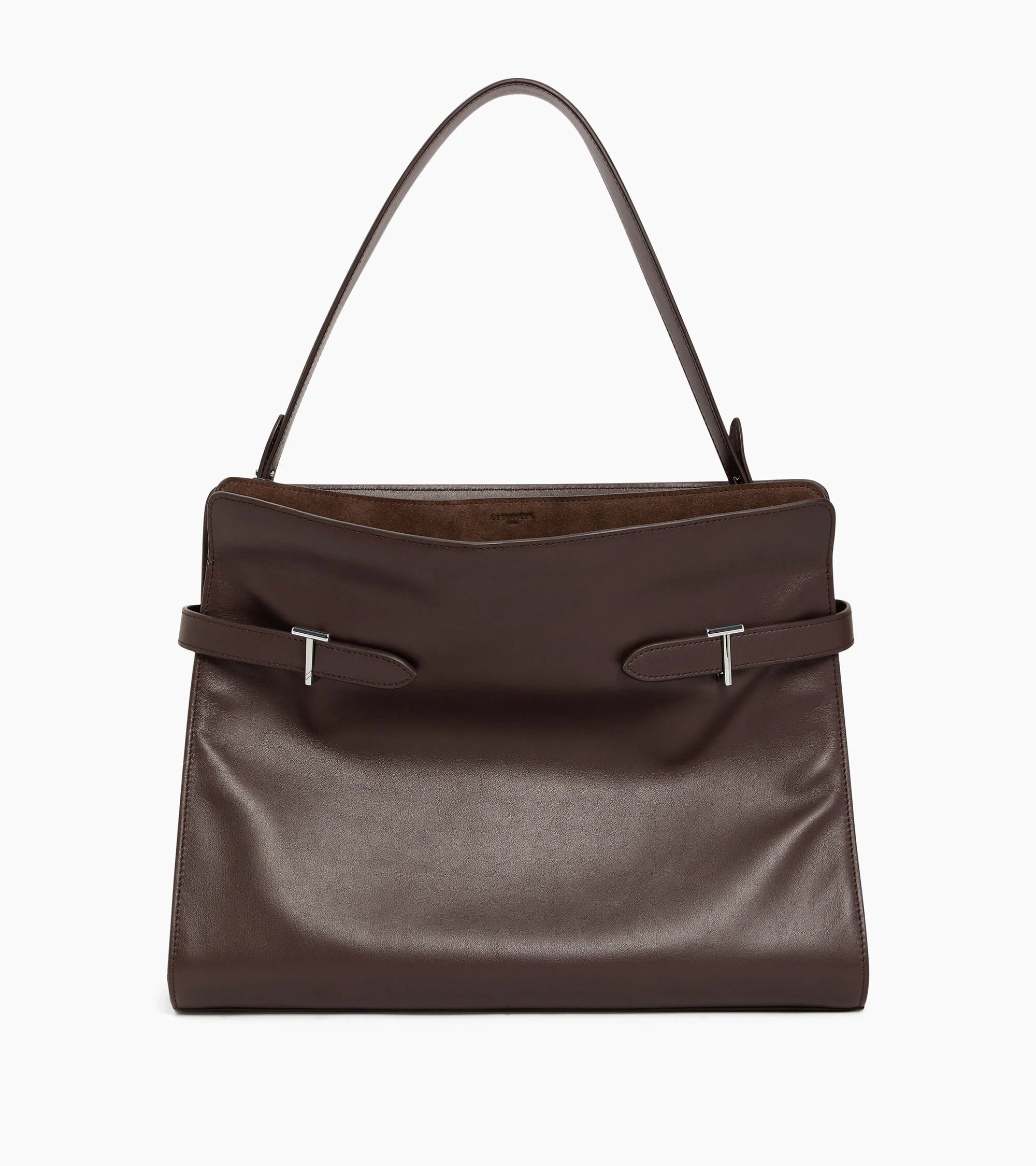 Maxi shoulder bag in smooth leather and nubuck | Le Tanneur