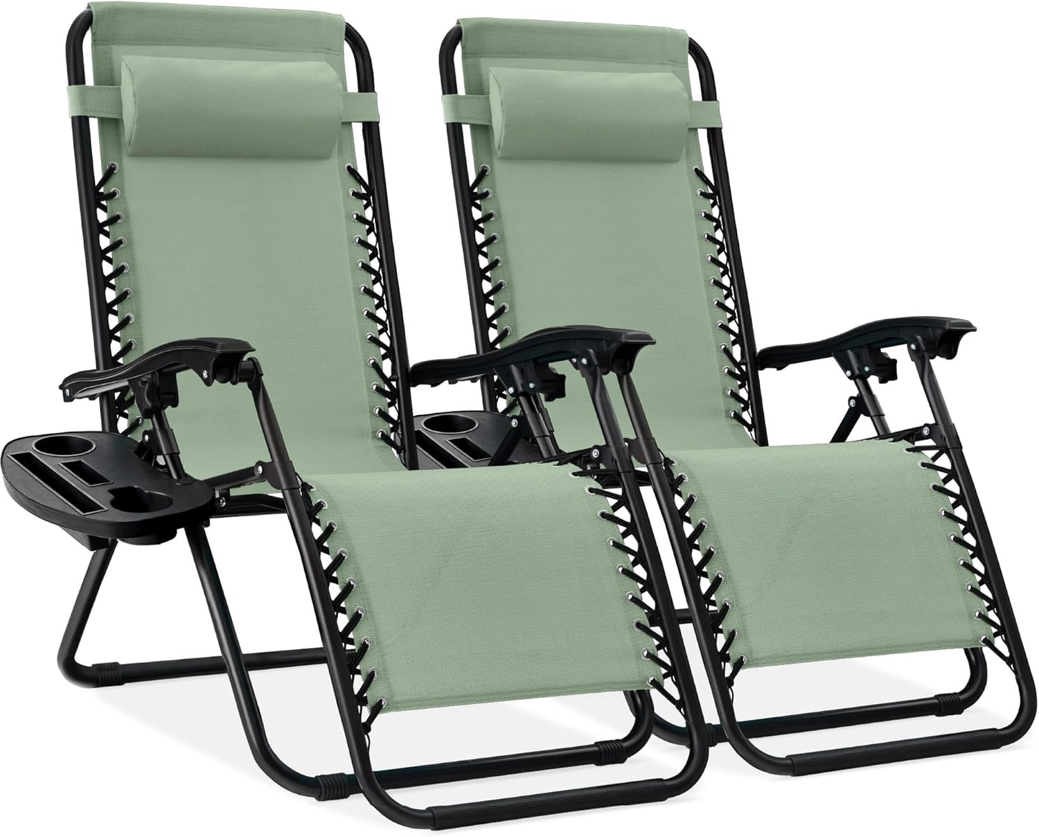 Best Choice Products Set of 2 Adjustable Steel Mesh Zero Gravity Lounge Chair Recliners w/Pillows... | Amazon (US)