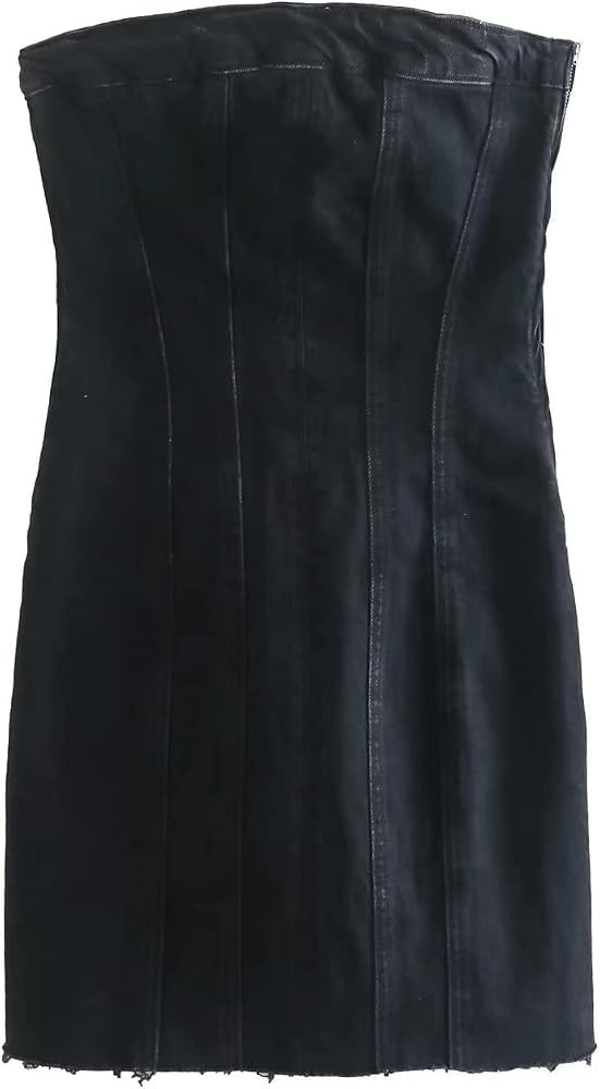 Daacee Women's Sexy Denim Strapless Dress One Piece Sleeveless Tube Top Bodycon Club Party Jean M... | Amazon (US)