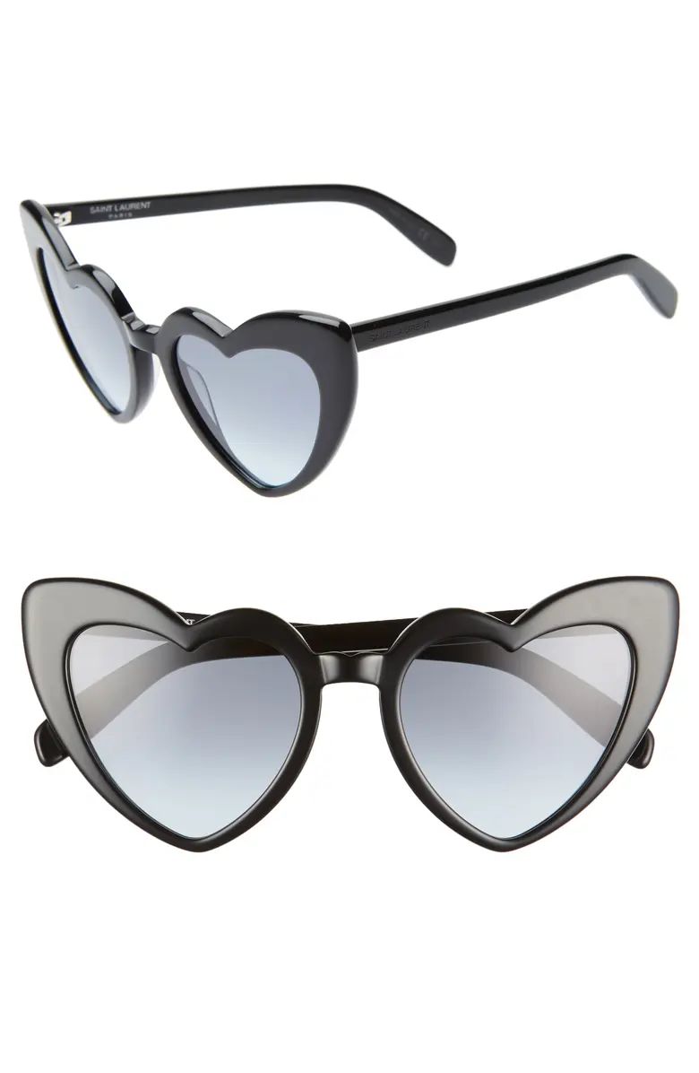 Loulou 54mm Heart Sunglasses | Nordstrom