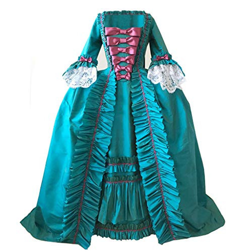 1791's lady Women's Rococo Dress Victorian Gown (S:Height63-65 Chest34-35 Waist26-27, Blue) | Amazon (US)