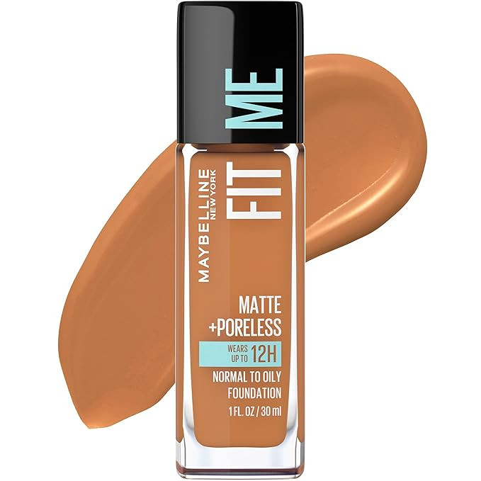 Maybelline Fit Me Matte + Poreless Liquid Oil-Free Foundation Makeup, Cappuccino, 1 Count (Packag... | Amazon (US)