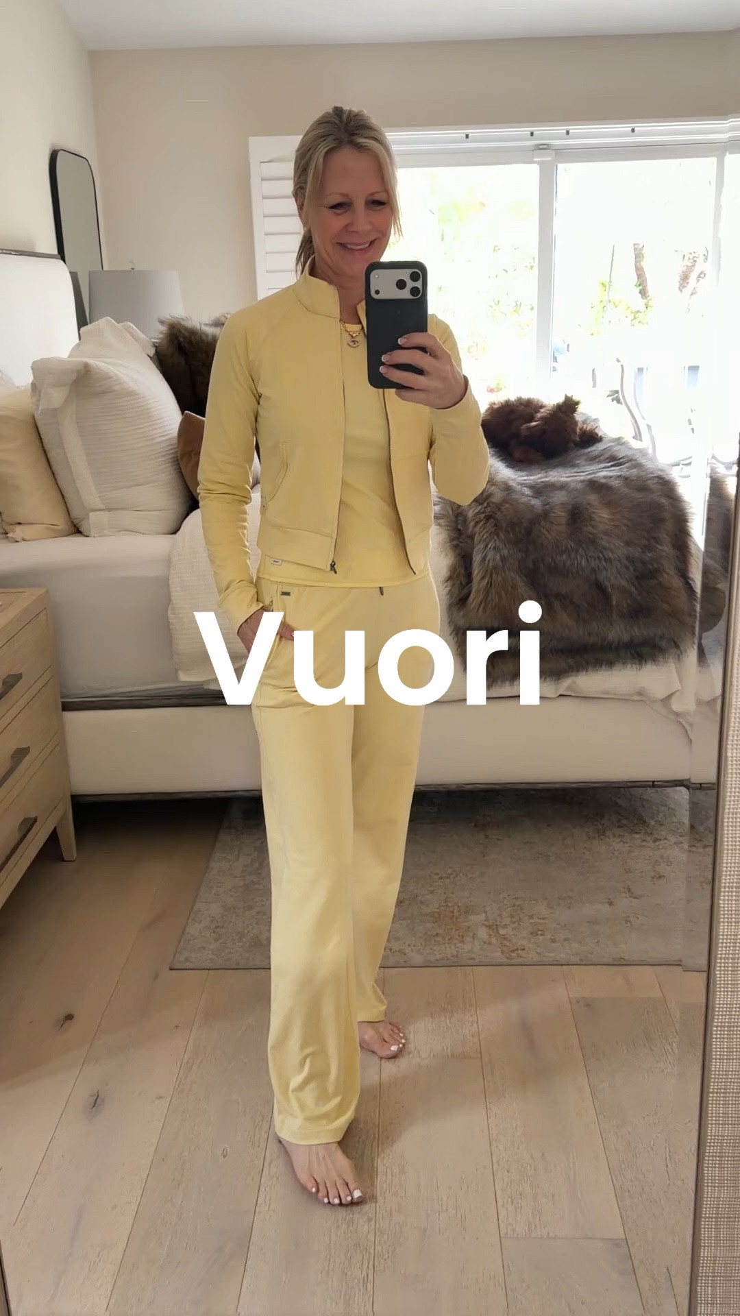 Wearing this chic 3-piece set from Vuori and heading out for coffee with family visiting from Texas ☕️

Nothing better than starting the day feeling rested, comfortable, and put together. This yellow set is an instant mood booster and perfect for effortless mornings like this.

Linking this set + more cozy favorites 

#LTKdayinmylife #LTKOver40 #LTKmorningroutine