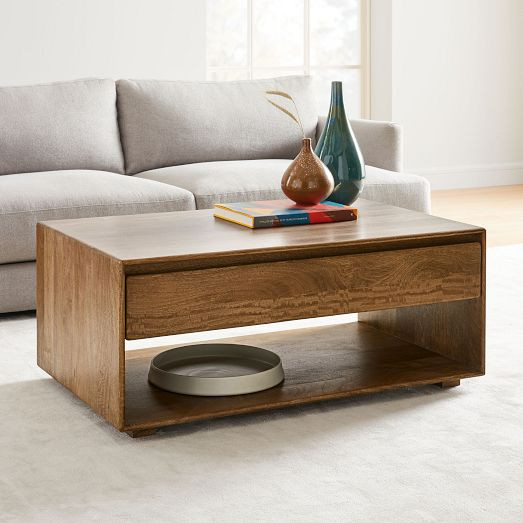 Anton Solid Wood Storage Coffee Table (42") | West Elm (US)