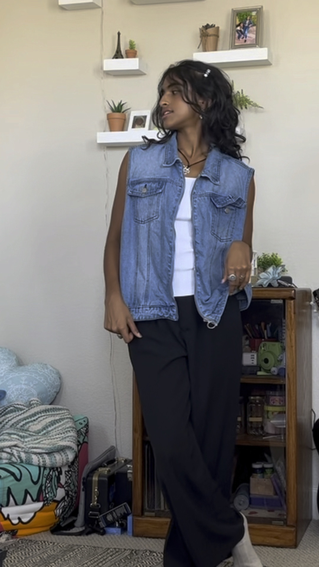 Women Y2K Button Down Denim Vest … curated on LTK