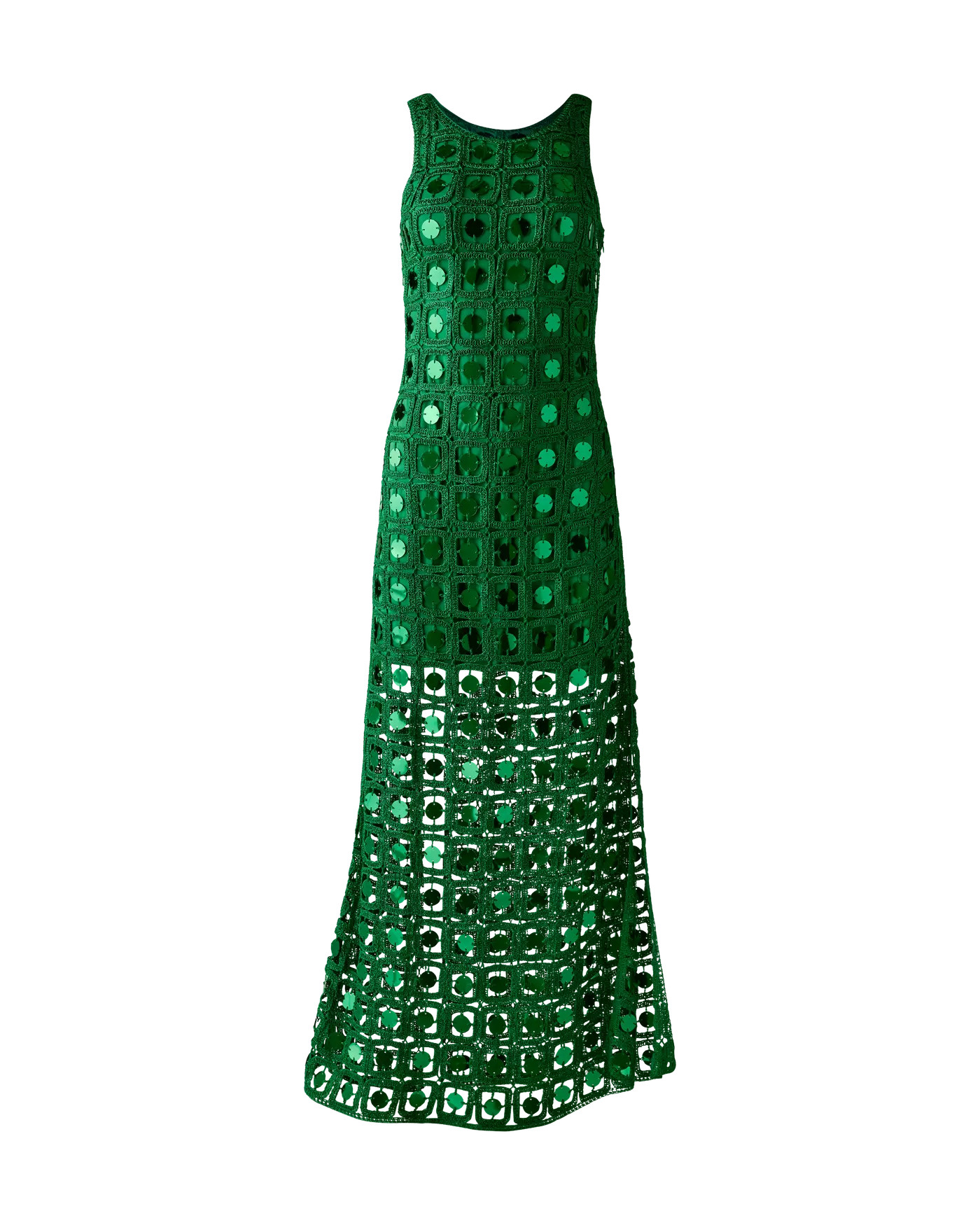High Neck Crochet Mirror Maxi Dress - Monaco Green | Boston Proper | Boston Proper