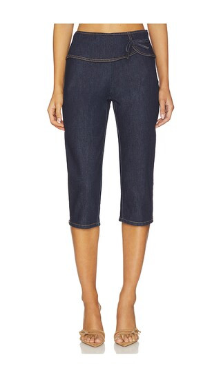 Valerie Capri Pant in Denim | Revolve Clothing (Global)