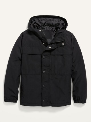 Gender-Neutral Hooded Zip Utility Jacket for Kids | Old Navy (CA)