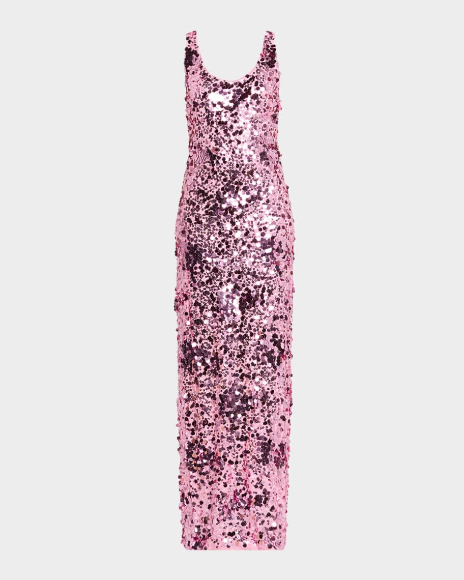 Bex Sequined Maxi Tank Dress | Neiman Marcus