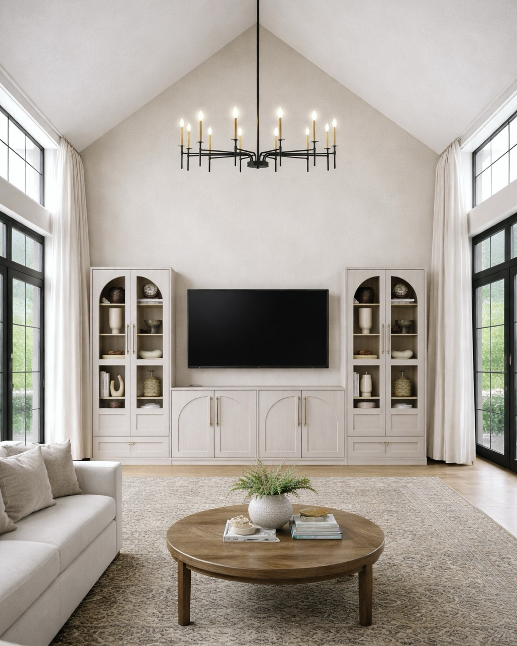 Amazon Neutral Built-In Living Room Storage Wall

Follow @farmtotablecreations on Instagram for more home finds 🤍

This built-in wall instantly elevates a living room with its clean lines, warm wood tones, and symmetrical styling. I love how the glass cabinets add just enough dimension while still keeping everything feeling light and organized. The arched cabinet detail gives it that high-end custom look without the custom price tag, and paired with the neutral rug and chandelier, it creates such a cozy, pulled-together space.

#builtins | #livingroomstorage | #entertainmentcenter | #livingroomfurniture | #rugs | #homedecorfinds | #cabinetry | #neutraldecor | #coffeetable | #lighting

#LTKHome #LTKSaleAlert