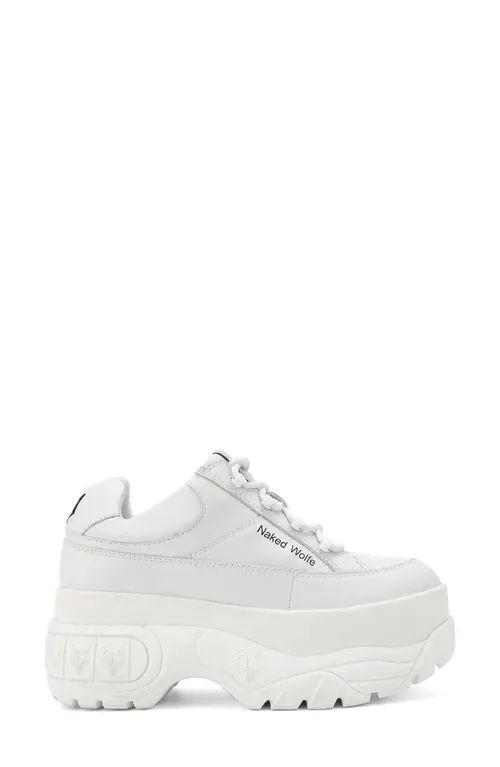 NAKED WOLFE Sporty Chunky Platform Sneaker in White Leather at Nordstrom, Size 8Us | Nordstrom
