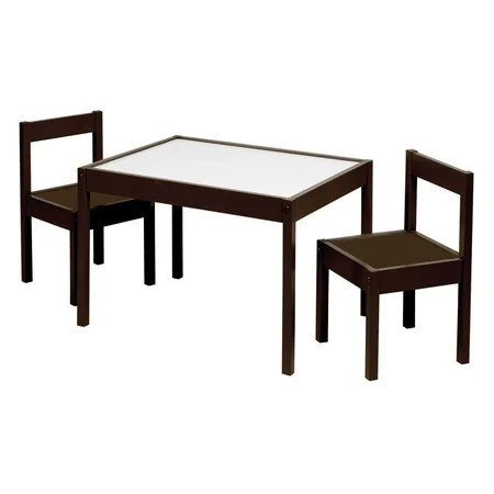 Your Zone Child 3-Piece Table and Chairs Set, in Espresso Age Group 1 to 5 Years Old. | Walmart (US)