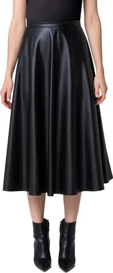 Faux Leather Circle Midi Skirt | Nordstrom