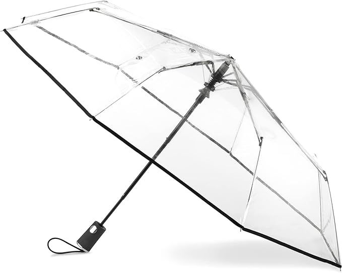 totes Clear Canopy Automatic Open Foldable Umbrella | Amazon (US)